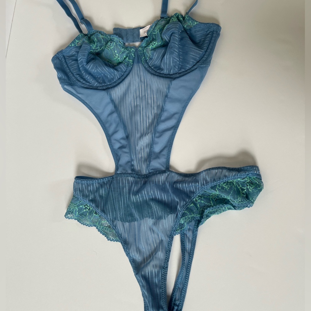 Blue Lingerie One-Piece